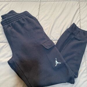 Jordan Kids Navy Sweat Joggers with White Jumpman